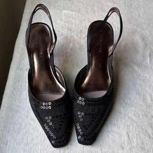 Liz Claiborne Sequined Holiday Sling Pumps